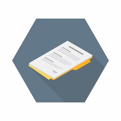 Document Isometric left view icon vector isometric. Flat style vector illustration.