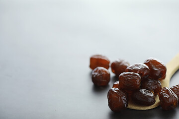 Healthy foods. Dried fruits for diet. Prunes, dates, raisins and figs. Healthy and proper nutrition for life.