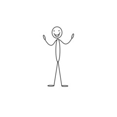 a Jolly little man isolated on a white background