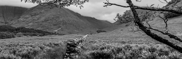Stonewall in Glen Coe, Scottland