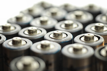 Batteries of different sizes. Caring for the environment. Disposal of used batteries. Zero waste.