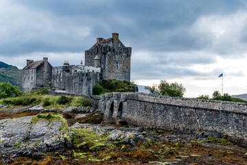 Fototapeta na wymiar Storm Approaching at Eilean Donan Castle, Scotland.