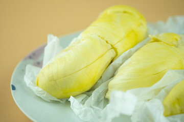 Fresh Durian fruit. Tropical seasonal fruit