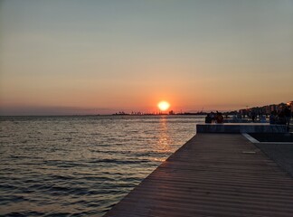 Fototapeta premium sunset on the pier