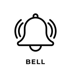 Turn On Notification button icon for social media. Notification bell icon button Vector illustration design template. Bell icon or button for video channel, blog, social media and background banner
