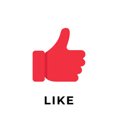 Like button icon for social media. Thumbs Up icon button Vector illustration design template. Like icon or button for video channel, blog, social media and background banner