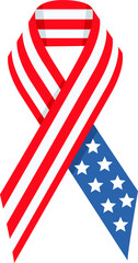 Obraz premium 4th of July Ribbon America Vecto
