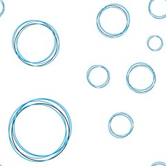Light BLUE vector seamless backdrop with dots. Illustration with set of shining colorful abstract circles. Texture for window blinds, curtains.