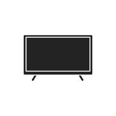 Naklejka premium TV display black glyph icon. Electronic device. Pictogram for web page, mobile app, promo.