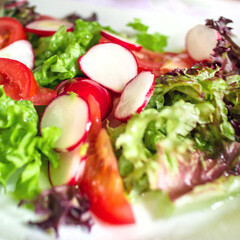 Fresh vegetable italian salad