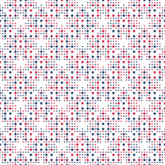 Fototapeta na wymiar Seamless vector pattern with five pointed stars on white background. 4th July abstract geometric pattern. Old glory red and blue colours.