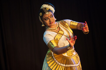 A beautiful mohiniyattam dancer

