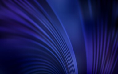 Dark BLUE vector background with lines. An elegant bright illustration with gradient. Colorful wave pattern for your design.