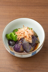 ナスと満願寺唐辛子の揚げ浸し