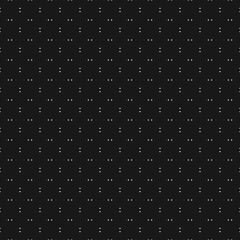 Vector minimalist seamless pattern. Subtle geometric background with tiny triangles, dots. Simple black and white abstract minimal texture. Dark modern monochrome design for wallpaper, wrapping, web