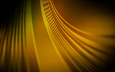 Dark Green, Yellow vector template with curved lines. Glitter abstract illustration with wry lines. Abstract style for your business design.