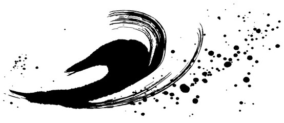 書道 しぶき 毛筆イラスト Wall Mural Wallpaper Murals lto