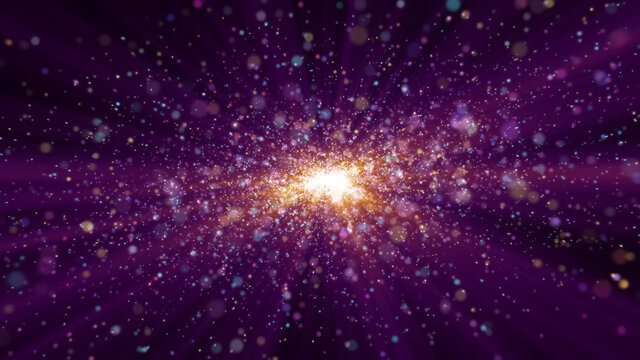 galaxy in space light particle