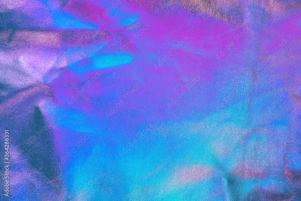 Aufkleber retro holographic metallic leather background. abstract colorful vibrant iridescent gradient. retro 