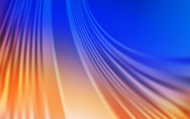 Light Blue, Yellow vector background with curved lines. Colorful illustration in abstract style with gradient. Template for cell phone screens.