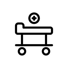 Stretcher Line Icon - Vector Illustration