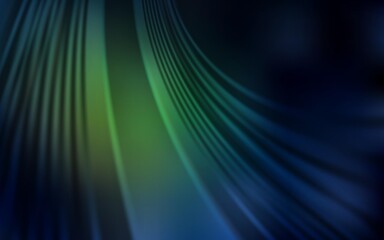 Fototapeta premium Dark Green vector background with wry lines. Colorful abstract illustration with gradient lines. Abstract design for your web site.