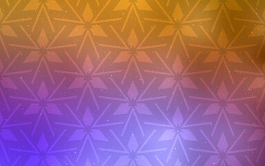 Light Pink, Yellow vector background with triangles. Glitter abstract illustration with triangular shapes. Template for wallpapers.