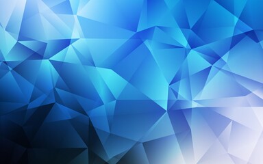 Obraz premium Dark BLUE vector polygonal template. Elegant bright polygonal illustration with gradient. Polygonal design for your web site.