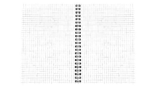 Hand-drawn animation of spring-loaded Notepad sheets