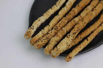 Bread Sticks, Italian Appetizer , on White Background