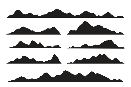 vector silhouette of mountains