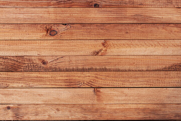 Fototapeta premium Woden table background made brown plank.