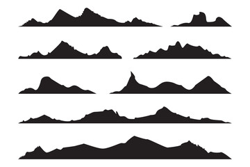 vector silhouette of mountains