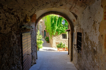 historic center of the medieval town of capalbio in the tuscan maremma