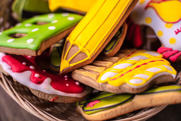 Multi-colored pastel easter cookies
