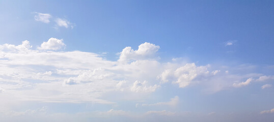 Blue sky clouds background. Beautiful landscape with clouds and day sky