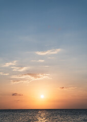 sunset over the sea vertical 