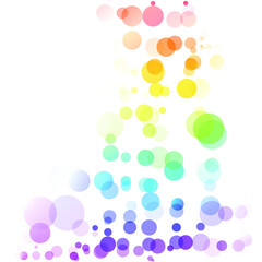 Bubbles Circle Dots Unique Colorful Bright Vector Background