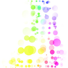 Bubbles Circle Dots Unique Colorful Bright Vector Background