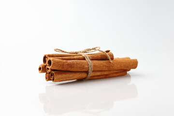 Group a cinnamon stick is herb seasoning aromatic isolated.