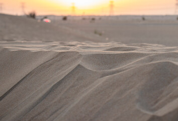 sand dunes during sunset