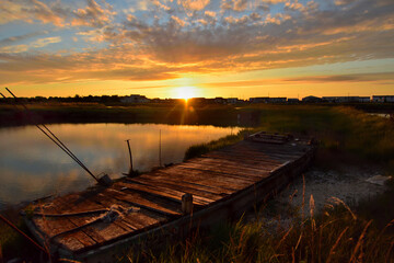 Coucher de soleil. Chaillevette. France