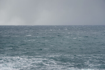 Beautiful stormy sea, abstract natural background, breaking waves, hurricane on the sea, power of...