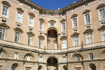 facade of Caserta Palace near Napoli, Italy 