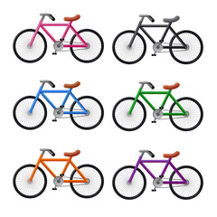 Obraz premium bicycles icon set