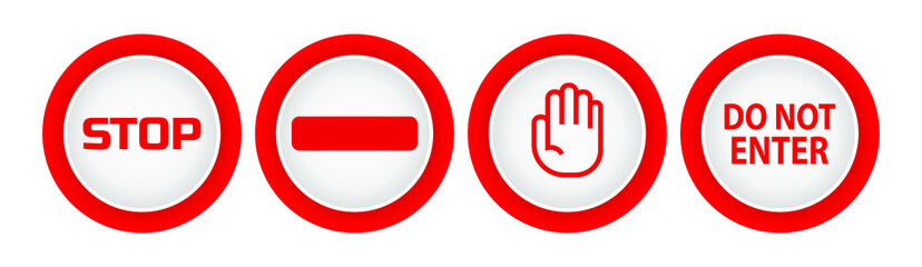 stop sign on a white