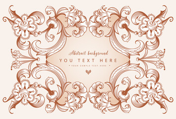 Floral hand drawn vector border