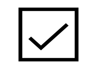 Check box icon on background for graphic and web design. Creative illustration concept symbol for web or mobile app