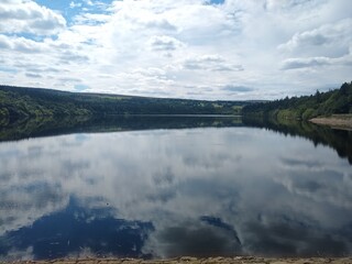 lake and mountains