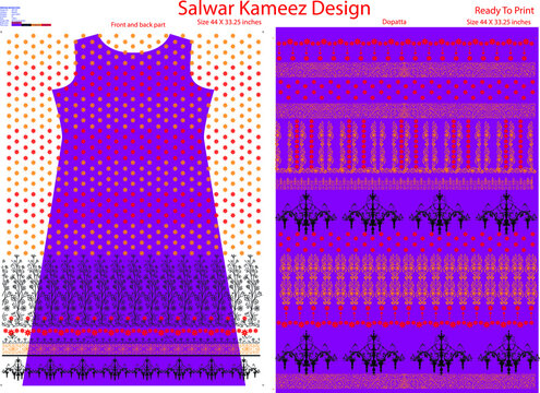 Modern Salwar Kameez Artwork For Ready To Work	